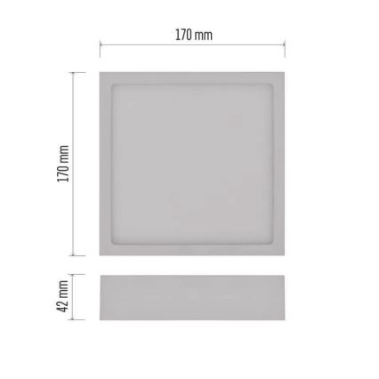 LED Stropna svjetiljka NEXXO LED/12,5W/230V 3000/3500/4000K 17x17 cm bijela