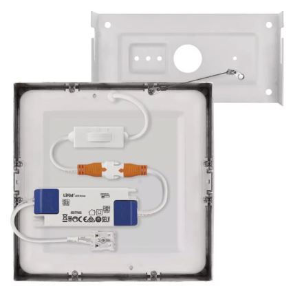LED Stropna svjetiljka NEXXO LED/12,5W/230V 3000/3500/4000K 17x17 cm sjajni krom