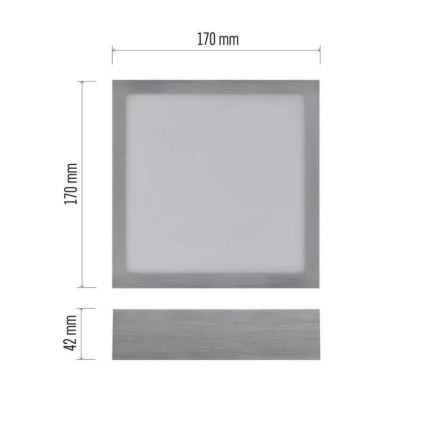 LED Stropna svjetiljka NEXXO LED/12,5W/230V 3000/3500/4000K 17x17 cm sjajni krom