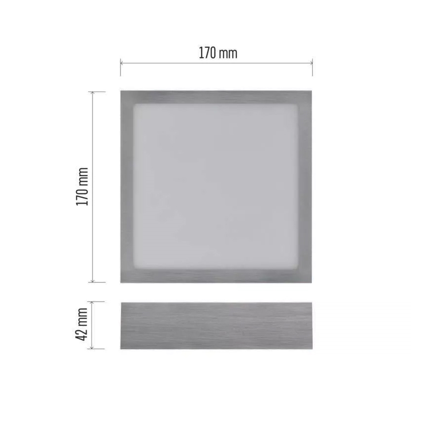 LED Stropna svjetiljka NEXXO LED/12,5W/230V 3000/3500/4000K 17x17 cm sjajni krom