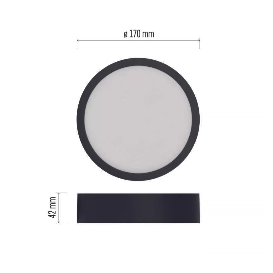 LED Stropna svjetiljka NEXXO LED/12,5W/230V 3000/3500/4000K pr. 17 cm crna