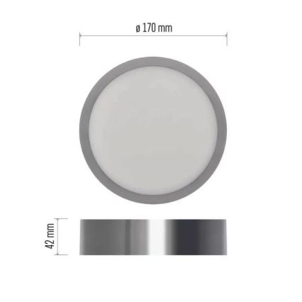LED Stropna svjetiljka NEXXO LED/12,5W/230V 3000/3500/4000K pr. 17 cm mat krom