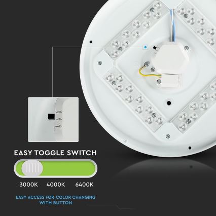 LED Stropna svjetiljka LED/12W/230V 25,5cm 3000K/4000K/6400K