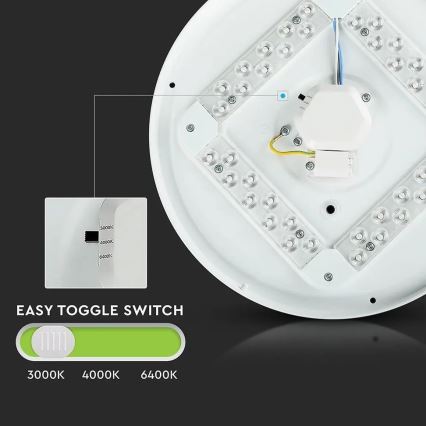 LED Stropna svjetiljka LED/12W/230V 26cm 3000K/4000K/6400K