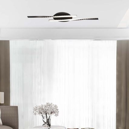 LED Stropna svjetiljka LED/12W/230V 3000K 94,5 cm crna
