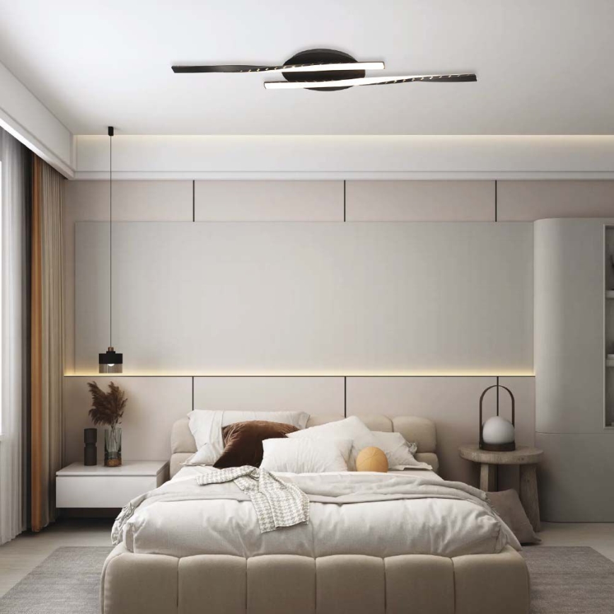 LED Stropna svjetiljka LED/12W/230V 3000K 94,5 cm crna