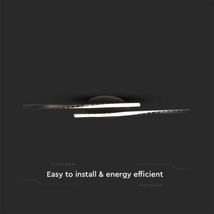 LED Stropna svjetiljka LED/12W/230V 3000K 94,5 cm crna