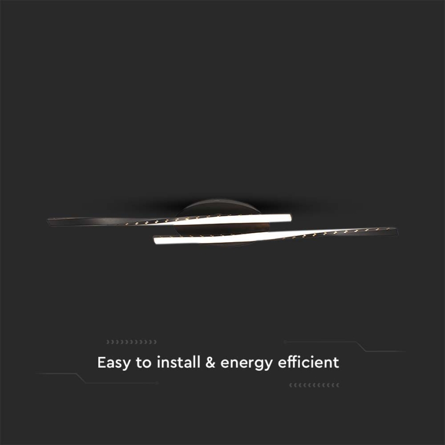 LED Stropna svjetiljka LED/12W/230V 3000K 94,5 cm crna