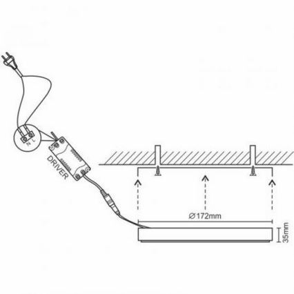 LED Stropna svjetiljka LED/12W/230V 4000K pr. 17,2 cm