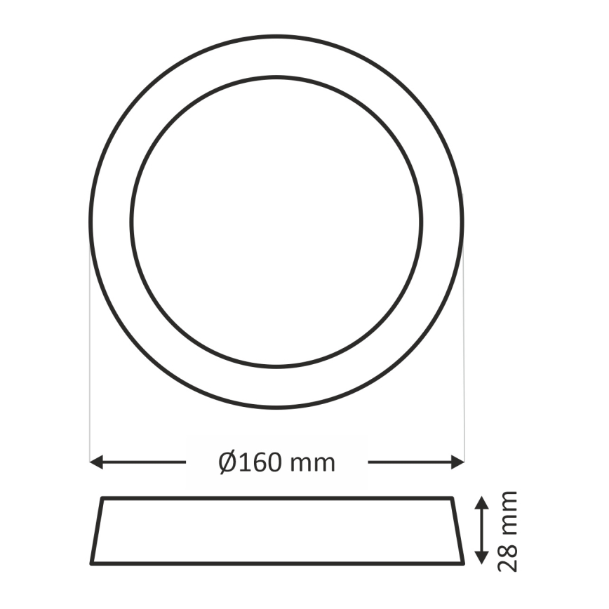 LED Stropna svjetiljka LED/12W/230V 4200K pr. 16 cm bijela