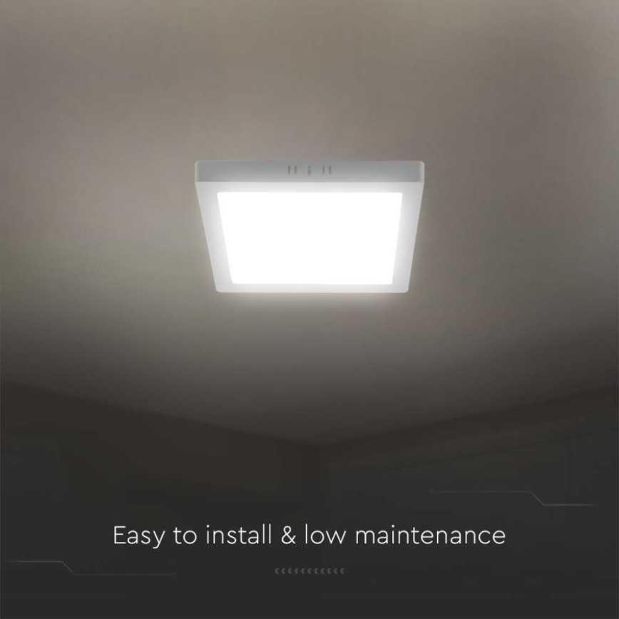 LED Stropna svjetiljka LED/12W/230V 6500K 16,7x16,7 cm bijela