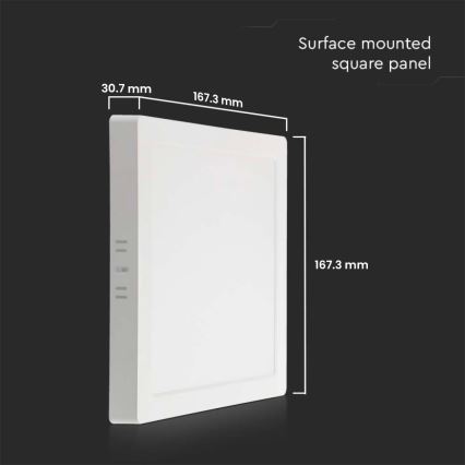 LED Stropna svjetiljka LED/12W/230V 6500K 16,7x16,7 cm bijela