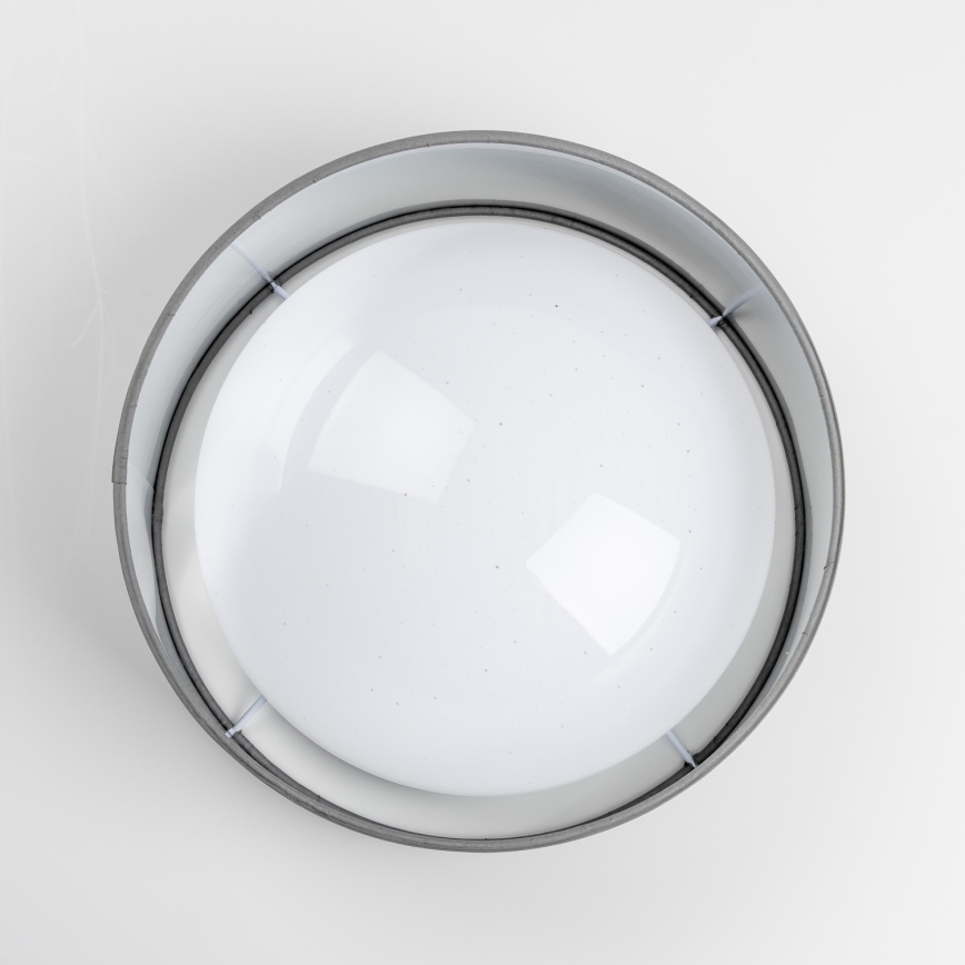LED stropna svjetiljka LED/12W/230V promjer 32 cm siva/srebrna