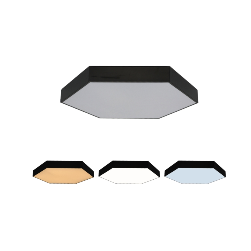 LED stropna svjetiljka LED/135W/230V 3000/4000/6500K promjer 80 cm crna