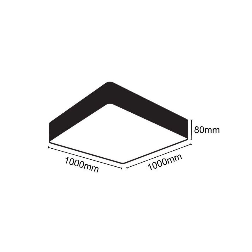 LED Stropna svjetiljka LED/170W/230V 4000K 100x100 cm
