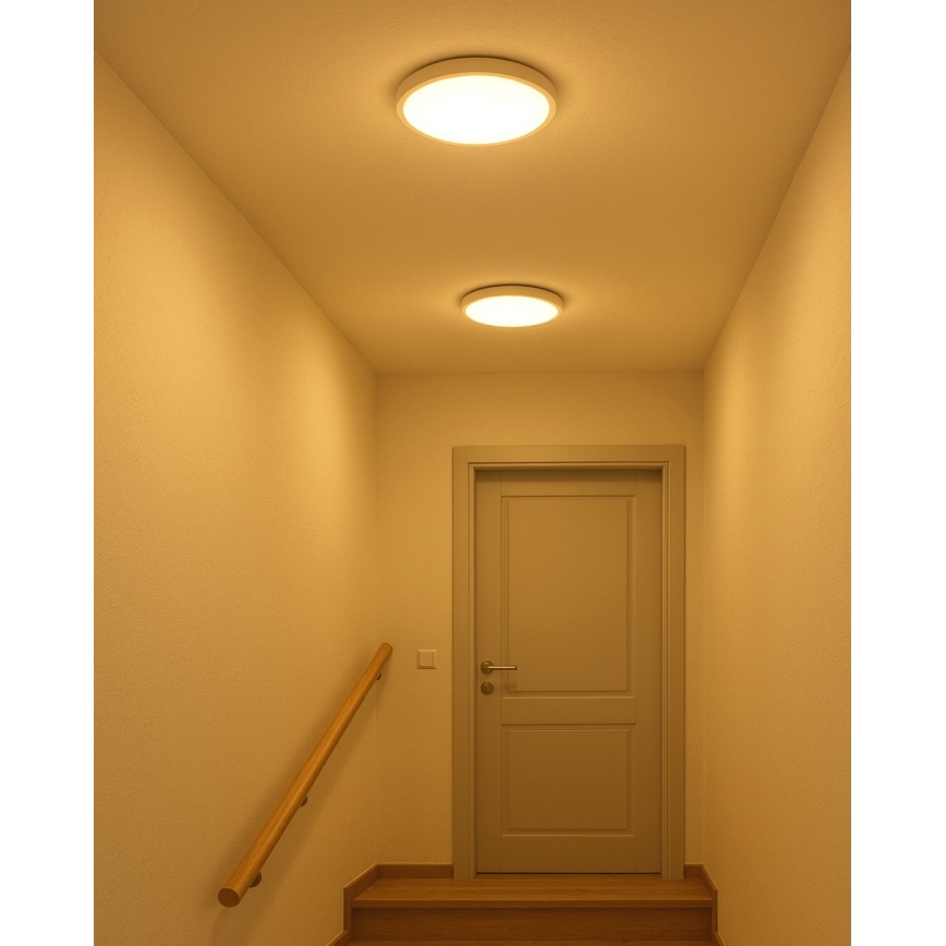 LED stropna svjetiljka LED/18W/230V 3000/4000/6500K promjer 23 cm bijela