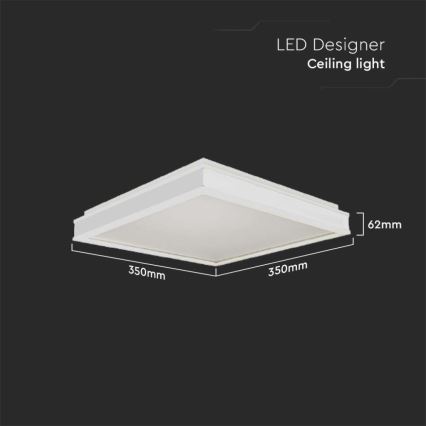 LED Stropna svjetiljka LED/18W/230V 4000K 35x35 cm bijela