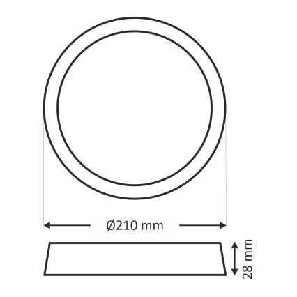 LED Stropna svjetiljka LED/18W/230V 4200K pr. 21 cm bijela