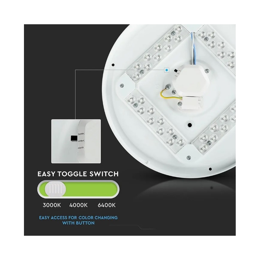 LED Stropna svjetiljka LED/18W/230V pr. 31 cm 3000/4000/6400K