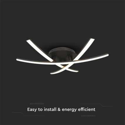 LED Stropna svjetiljka LED/20W/230V 3000K crna