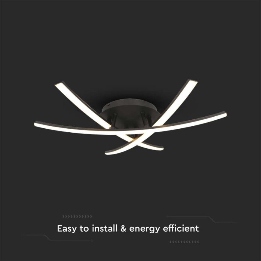 LED Stropna svjetiljka LED/20W/230V 3000K crna