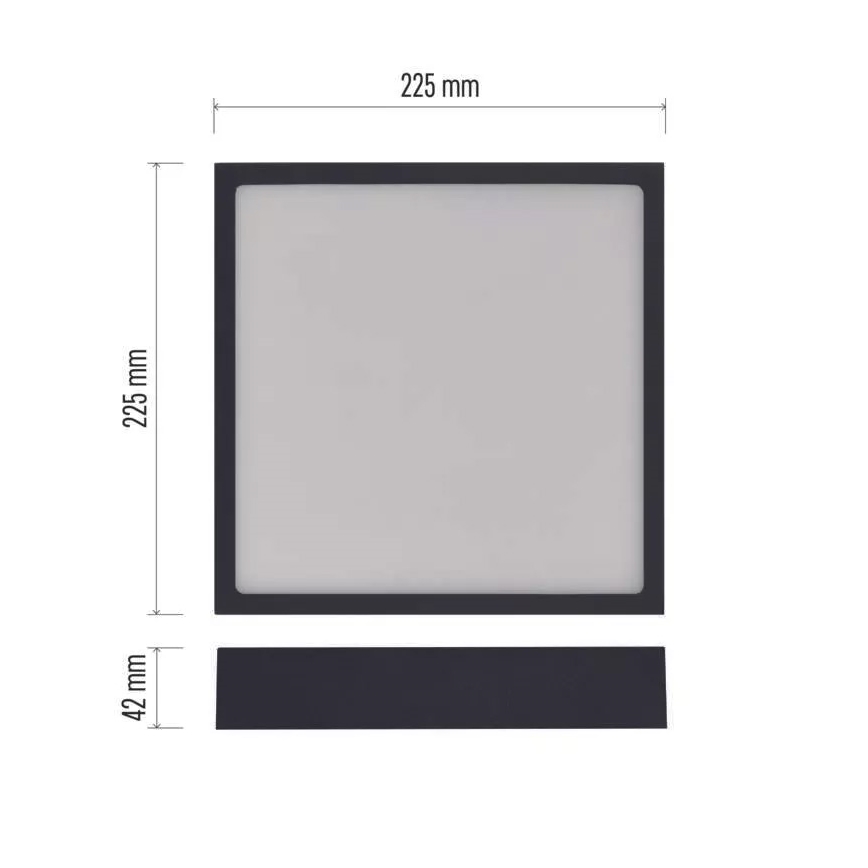 LED Stropna svjetiljka NEXXO LED/21W/230V 3000/3500/4000K 22,5x22,5 cm crna
