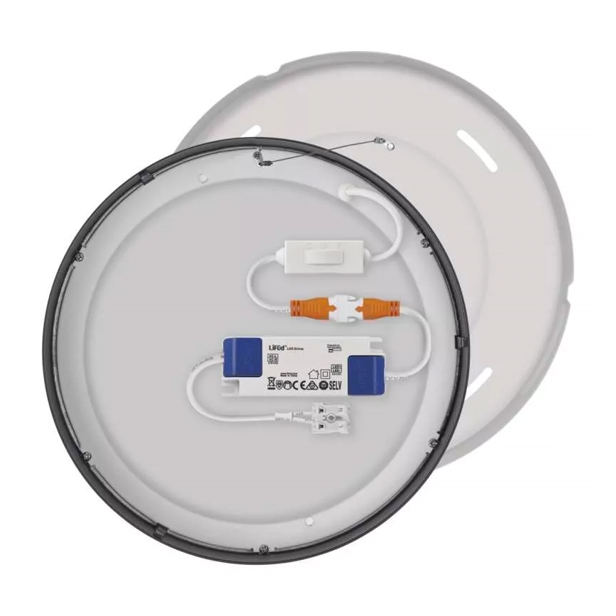 LED Stropna svjetiljka NEXXO LED/21W/230V 3000/3500/4000K pr. 22,5 cm crna