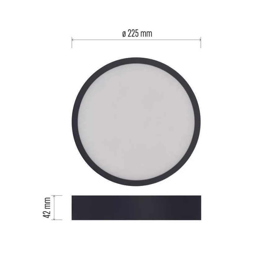 LED Stropna svjetiljka NEXXO LED/21W/230V 3000/3500/4000K pr. 22,5 cm crna