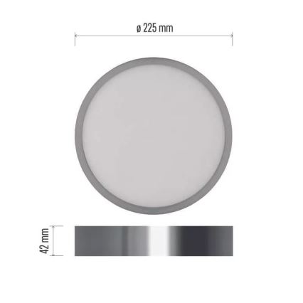 LED Stropna svjetiljka NEXXO LED/21W/230V 3000/3500/4000K pr. 22,5 cm sjajni krom