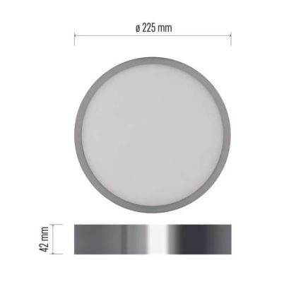 LED Stropna svjetiljka NEXXO LED/21W/230V 3000/3500/4000K pr. 22,5 cm krom