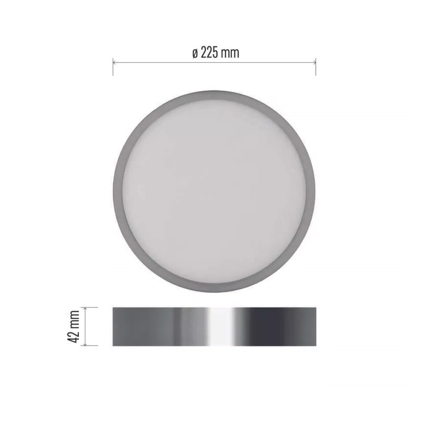 LED Stropna svjetiljka NEXXO LED/21W/230V 3000/3500/4000K pr. 22,5 cm sjajni krom