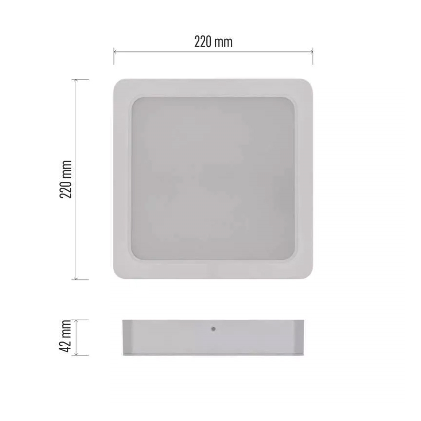 LED Stropna svjetiljka LED/24W/230V 22x22 cm bijela