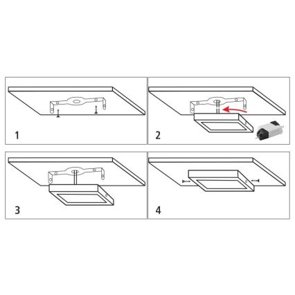LED Stropna svjetiljka LED/24W/230V 2700K 28x28 cm bijela