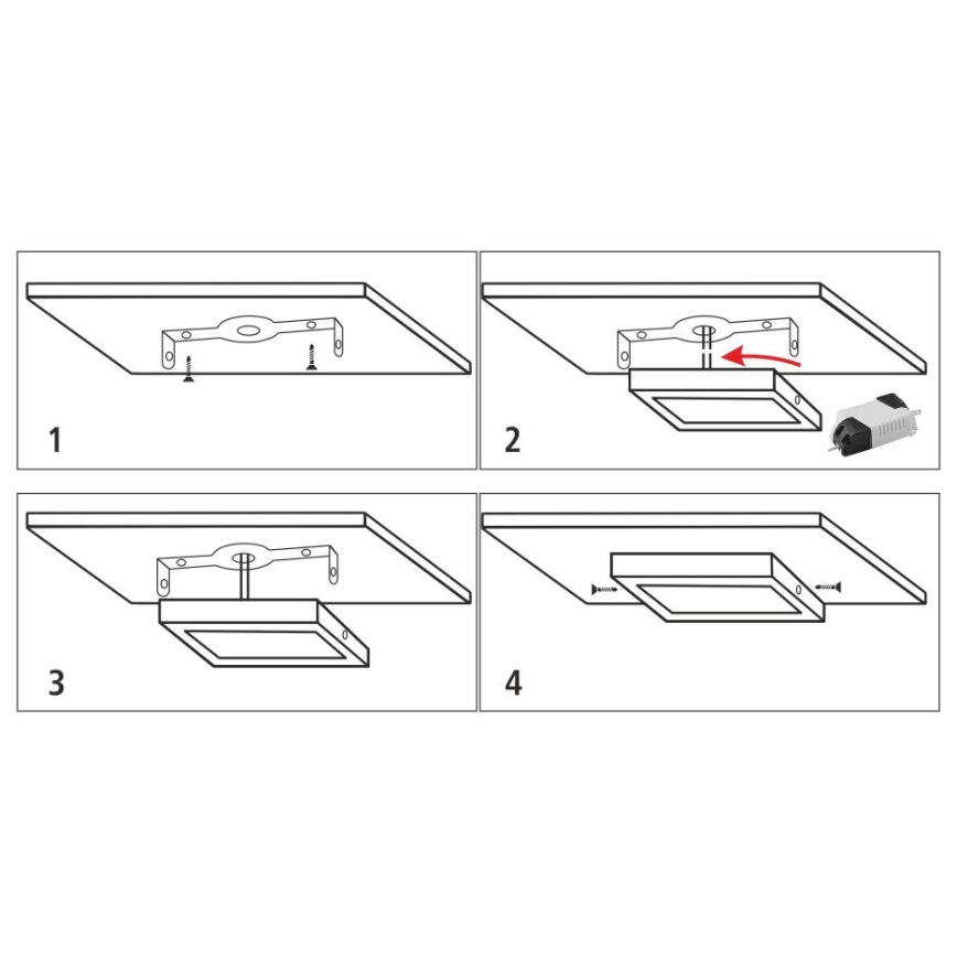 LED Stropna svjetiljka LED/24W/230V 2700K 28x28 cm bijela