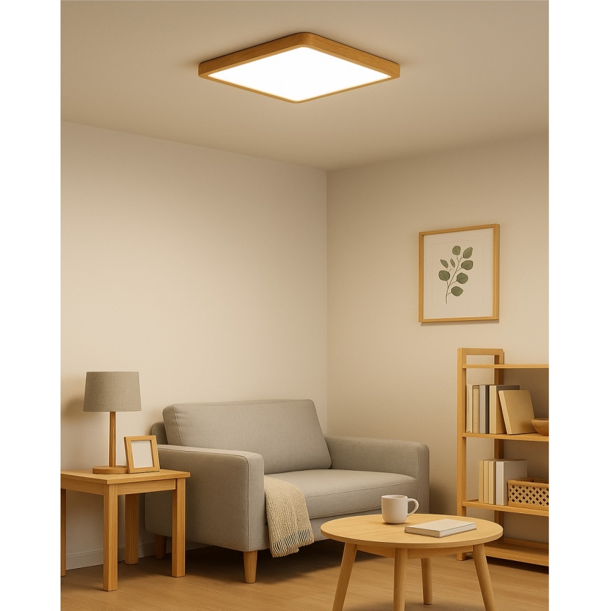 LED stropna svjetiljka LED/24W/230V 3000/4000/6500K 30x30 cm bež