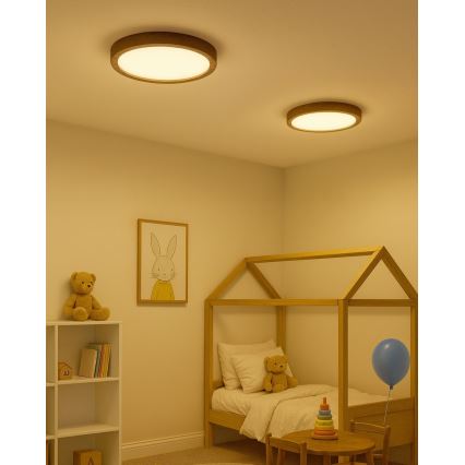 LED stropna svjetiljka LED/24W/230V 3000/4000/6500K, promjer 30 cm, smeđa