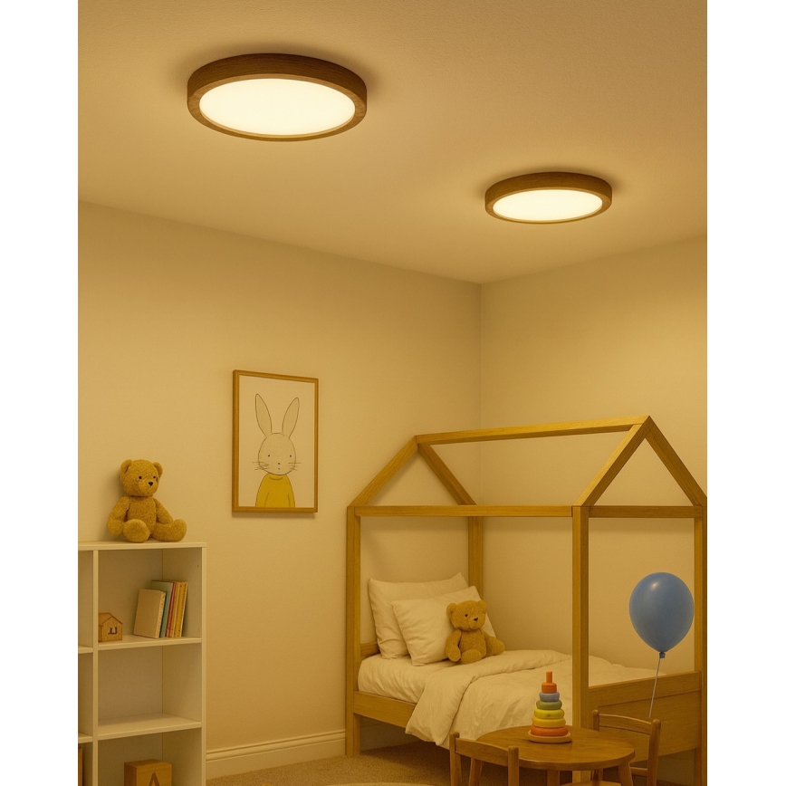 LED stropna svjetiljka LED/24W/230V 3000/4000/6500K, promjer 30 cm, smeđa