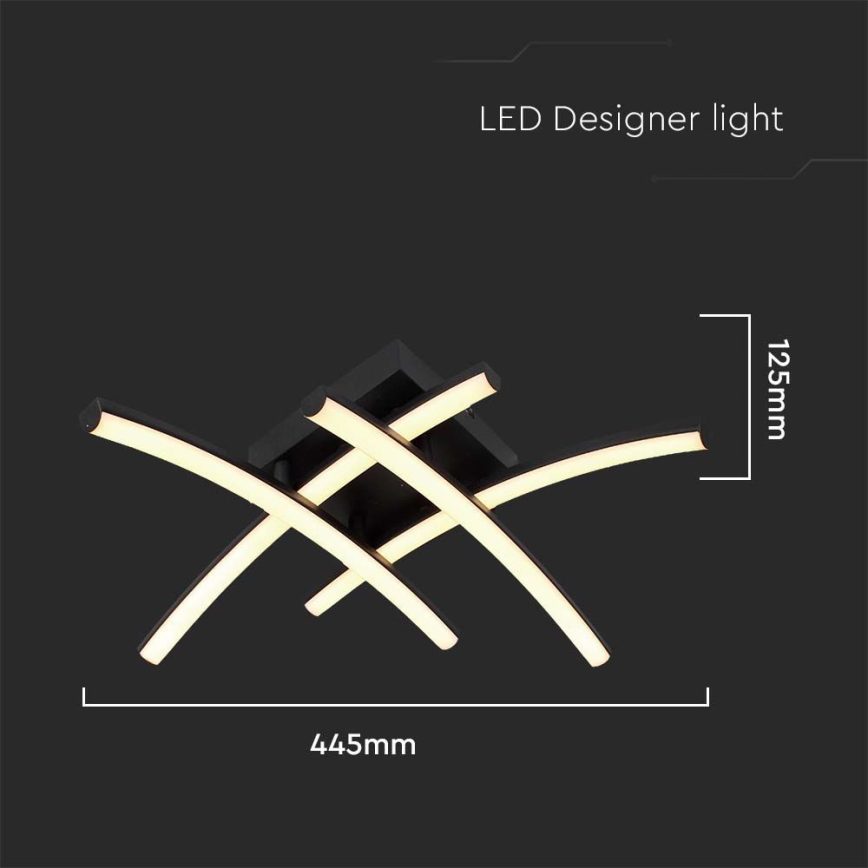 LED Stropna svjetiljka LED/24W/230V 3000K crna