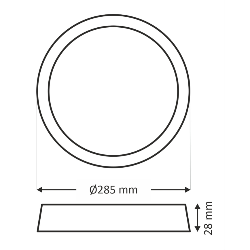 LED Stropna svjetiljka LED/24W/230V 4200K pr. 28,5 cm bijela