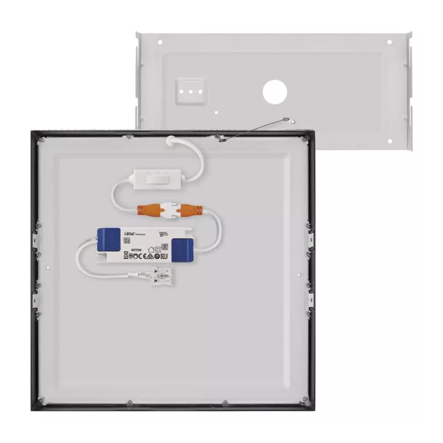 LED Stropna svjetiljka NEXXO LED/28,5W/230V 3000/3500/4000K 30x30 cm crna