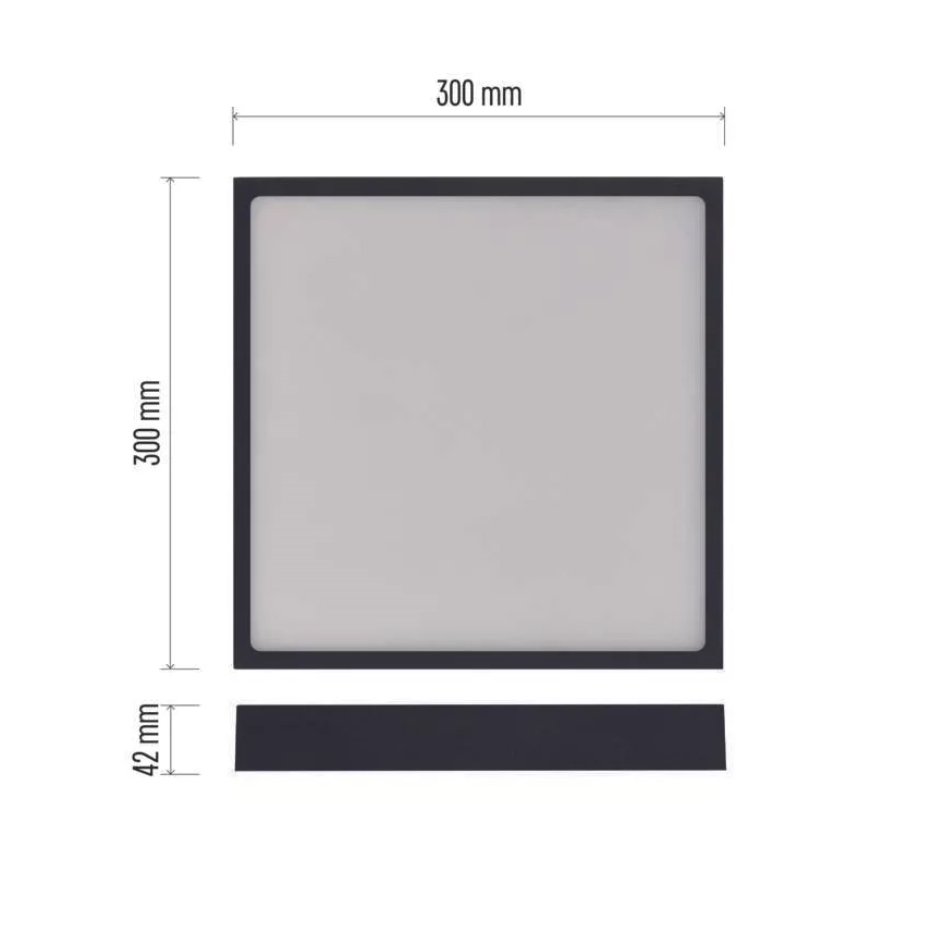 LED Stropna svjetiljka NEXXO LED/28,5W/230V 3000/3500/4000K 30x30 cm crna