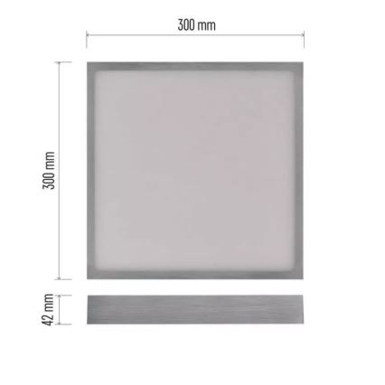 LED Stropna svjetiljka NEXXO LED/28,5W/230V 3000/3500/4000K 30x30 cm mat krom