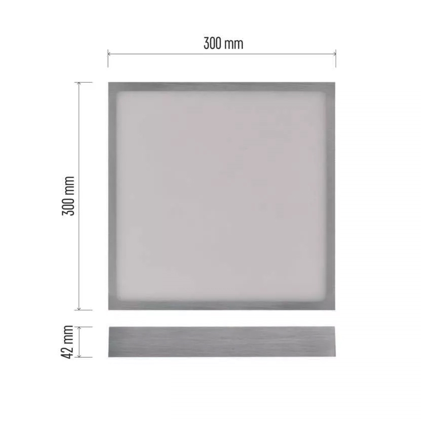 LED Stropna svjetiljka NEXXO LED/28,5W/230V 3000/3500/4000K 30x30 cm mat krom