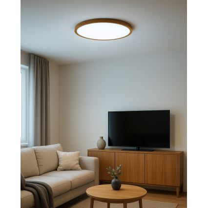 LED stropna svjetiljka LED/32W/230V 3000/4000/6500K Ø 40 cm bež