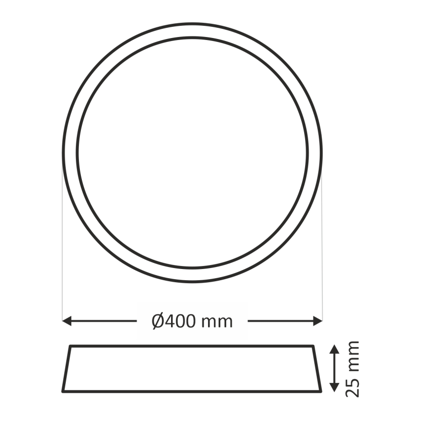 LED stropna svjetiljka LED/32W/230V 3000/4000/6500K Ø 40 cm bež
