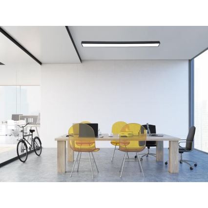 LED Stropna svjetiljka LED/32W/230V 4000K 120x7 cm crna