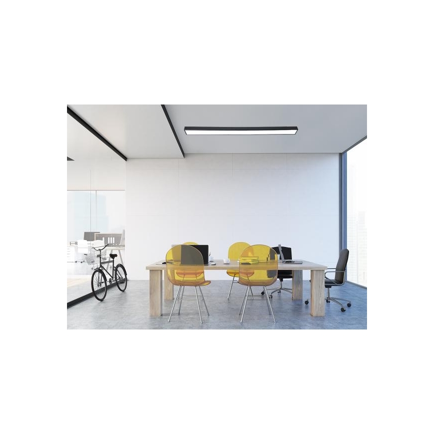 LED Stropna svjetiljka LED/32W/230V 4000K 120x7 cm crna