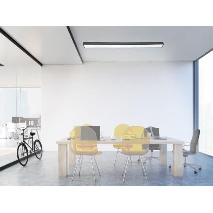 LED Stropna svjetiljka LED/32W/230V 4000K 120x7 cm crna