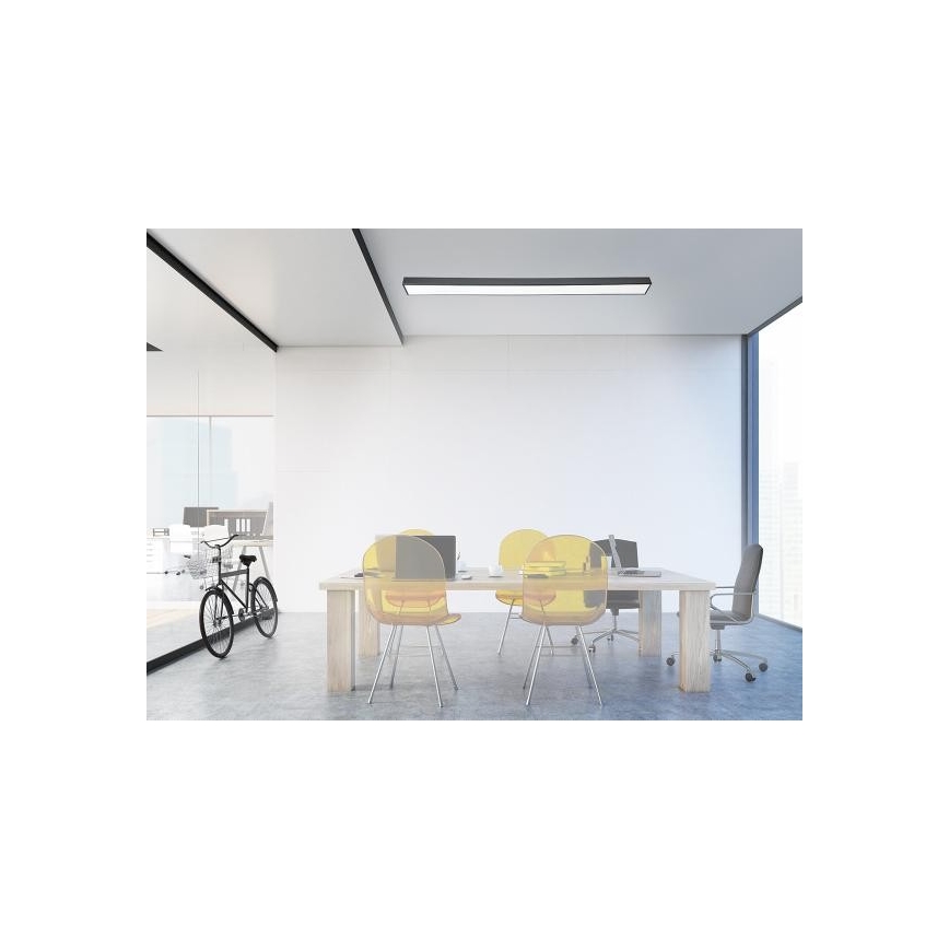 LED Stropna svjetiljka LED/32W/230V 4000K 120x7 cm crna