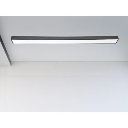 LED Stropna svjetiljka LED/32W/230V 4000K 120x7 cm crna